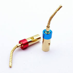 Nuevo Conector de Altavoz Tipo Banana de Aluminio Rojo y Azul con Cable Trenzado de Aluminio y Cobre, Sin Soldadura, Venta Directa de Fábrica - Product Image 4