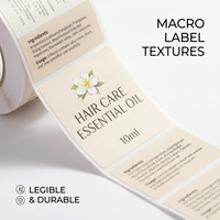 Étiquettes autocollantes personnalisées pour flacons d'huiles essentielles et sérums cosmétiques, résistantes à l'eau et à l'huile, en vinyle, avec logo, pour emballage.
