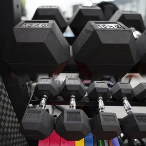 VIGFIT Attrezzatura per Sollevamento <span class=keywords><strong>Pesi</strong></span> e Fitness, <span class=keywords><strong>Manubri</strong></span> in Acciaio Confortevoli per Uso Domestico, Peso 2.5-50Kg, <span class=keywords><strong>Manubri</strong></span> da <span class=keywords><strong>Palestra</strong></span> - Product Image 2