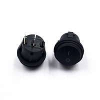 Interrupteur à bascule rond étanche à bouton noir avec lampe Led 3 broches 20mm interrupteur à bascule pour bateau