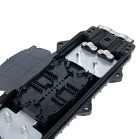 96 Core FTTH Inline Fiber Optic Splice Closure 2 2 PC/ABS/PP Material Options Max 4 Trays Mechanical Sealing Joint Box