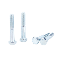 Vis à tête hexagonale à haute dureté, plaquée zinc bleu-blanc, à filetage lisse, résistante à l'usure, facile à assembler, disponible en gros