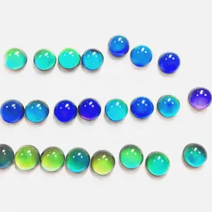 Synthetic Magic Flat Back Round Cabochon 8mm Mood Color Change Stone