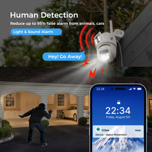 กล้องวงจรปิดไร้สาย 5GHz H.265 HD แบบโดมคู่ ความละเอียด 6MP สำหรับภายนอกบ้าน รุ่น WS714 5G พร้อมระบบ Wifi และ PTZ สำหรับการเฝ้าระวังวิดีโอ - Product Image 5
