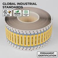 Tube d'identification thermorétractable imprimable permanent, manchons de marquage multi-lignes haute précision avec retardateur de flamme