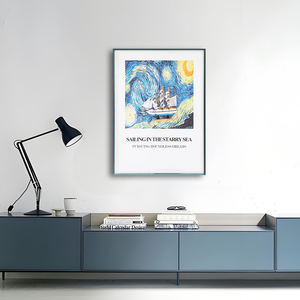 Nouveau design abstrait décor à la maison vincent <span class=keywords><strong>wilhelm</strong></span> van gogh étoilé toile peinture 3D luxe mur art - Product Image 3