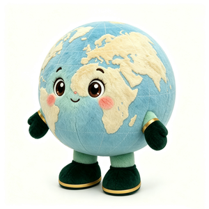 Peluche personnalisée de la Terre, peluche globe, peluche planète Terre, peluche Terre - Product Image 3