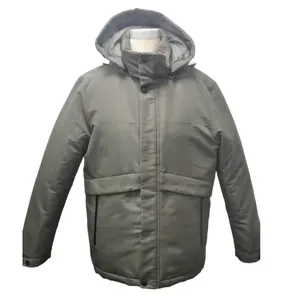 2024 남자의 무거운 겨울 가짜 다운 재킷 코트 방수 방풍 기본 패턴 스타일 까마귀 짧은 길이 솔리드 디자인