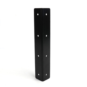 Stainless Steel L Shaped <b>Bracket</b> <b>Black</b> 4 Hole Furniture Corner Support Hardware For Bed Reinforcement - Product Image 2