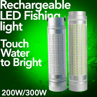 Lampe de pêche sous-marine LED rechargeable sans fil 300W à allumage automatique, 30000LM, verte, submersible, pour la pêche de nuit, lumière d'appât pour poissons