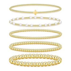 Bracelet élégant multi-couches avec perles, accessoire de mode plaqué or pour femme, idéal pour le quotidien et les soirées - Product Image 6