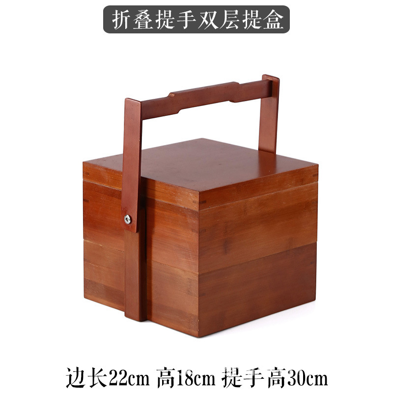 Caja de transporte de doble capa con asa plegable
