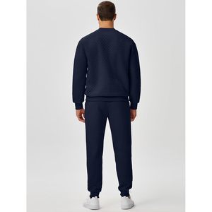 Ensemble de survêtement matelassé pour homme FOXA, sweat-shirt à col rond, pantalon de jogging, tenue décontractée, manches longues, respirant - Product Image 3