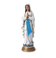 Statue de la Vierge Marie en résine peinte à la main, cadeau religieux catholique artistique en gros