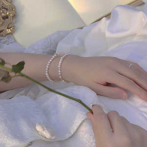 Students Female Students Feedback! Natural <b>Freshwater</b> <b>Pearl</b> <b>Bracelet</b> Elastic Elastic Product Category <b>Pearl</b> <b>Bracelets</b> & Bangles - Product Image 5