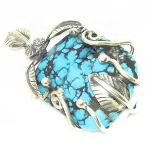 Naturale Arizona Turchese Del Pendente 925 Gioielli In Argento Sterling Sleeping Beauty Turchese Fatti A Mano Arizona Turchese Del Pendente - Product Image 4