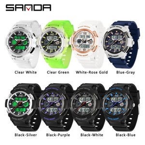 SANDA 6188 <b>LED</b> Digital Watch, Waterproof Shockproof Luminous Sports Wristwatch, Multi-Functional Alarm <b>Clock</b> Watch - Product Image 2