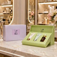 Boîte Cadeau Cosmétique Luxe Inclinée avec Éponge Intérieure, Insert en Carton Laminé Mat, Boîte à Clapet pour Soins de la Peau et Huiles Essentielles