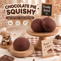 Jouet Squishy en forme de tarte au chocolat, à récupération lente, en TPR, anti-stress, jouet sensoriel de bureau pour enfants et adultes