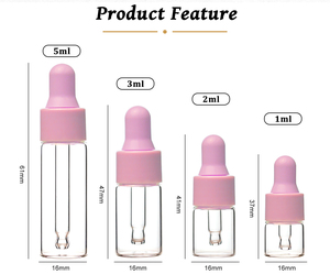 Mini Botellas de Vidrio de Lujo para Aceite Corporal de 1 ml, 2 ml, 3 ml y 5 ml, Botellas Portátiles para Aceites Esenciales - Product Image 6