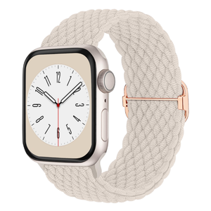 Apple Watch 용 탄성 짠 나일론 시계 밴드 IWatch 시리즈 11 10 9 8 7 6 울트라 <span class=keywords><strong>3</strong></span> 스트레치 루프 스트랩 교체용 42mm 46mm - Product Image 1