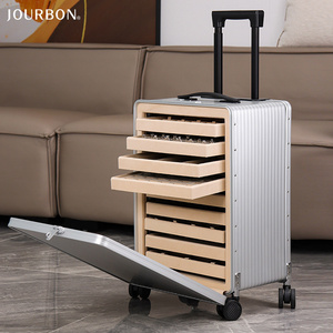 Jourbon cao cấp 9 lớp Nhôm-magiê hợp kim trang sức vali hành lý sang trọng hộp đồ trang sức du lịch công bằng hiển thị trang sức phù hợp với - Product Image 2