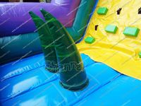 Parcours d'obstacles gonflable Dragon Forest, château gonflable à thème Anime, location promotionnelle pour fêtes et événements commerciaux