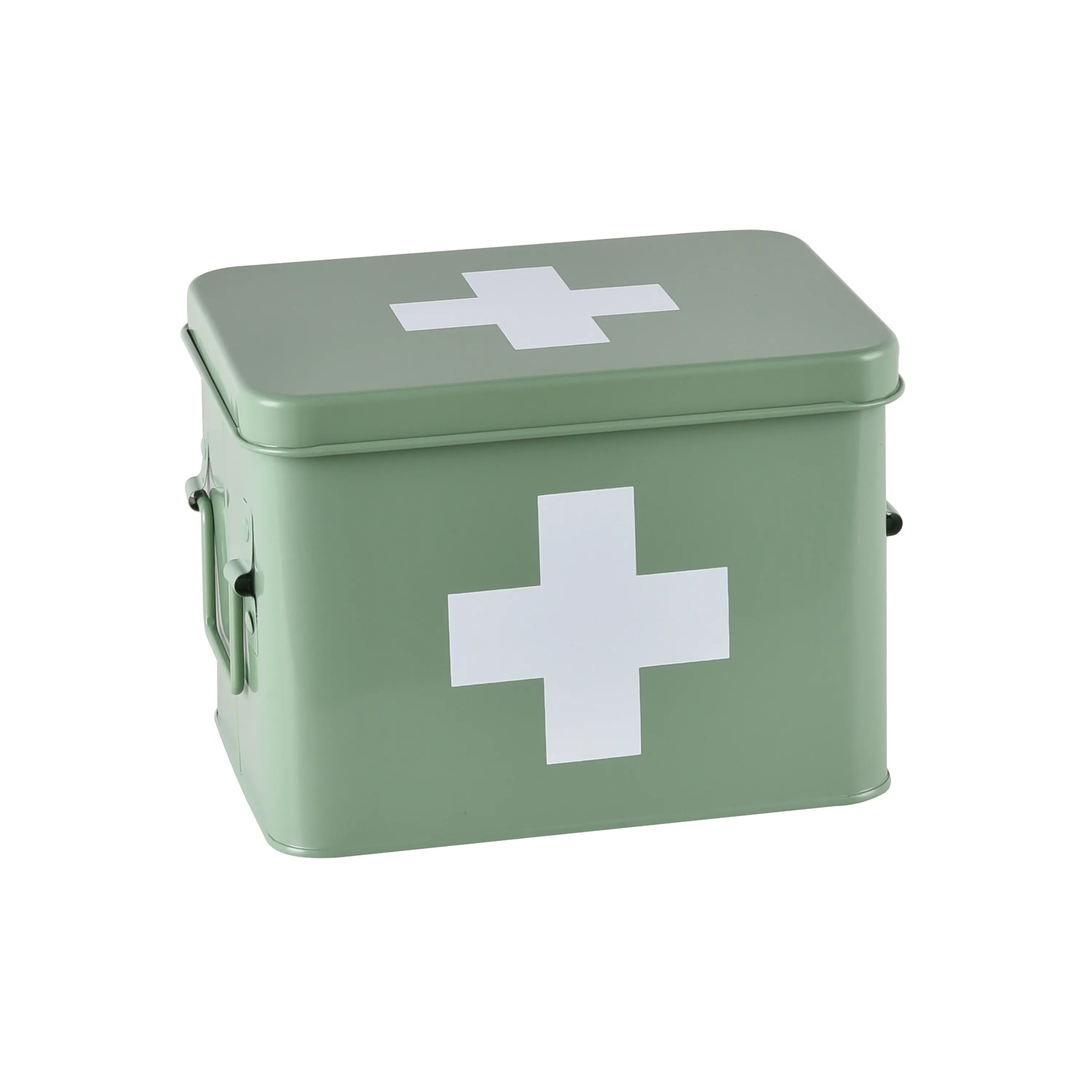 Metal aluminum medical Tin medicine cabinet for first aid kit hard white case box kit tin waterproof containers first aid OT007