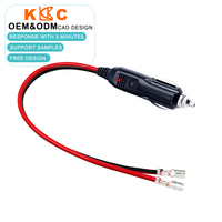 Adaptateur d'alimentation pour chargeur de voiture avec clip de fixation, câble de batterie, prise allume-cigare 12V 24V à extrémité ouverte