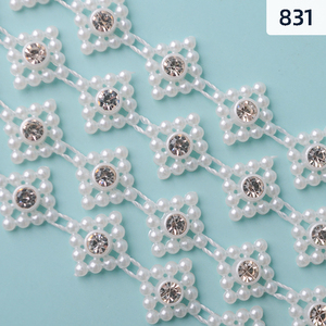 Đa thiết kế tuyến tính hạt bán buôn ABS ngọc trai Sting hạt với đá pha lê Inlayed đồ trang sức thời trang làm phụ kiện - Product Image 2