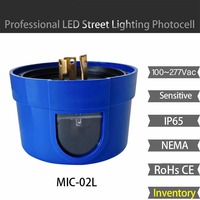Sensor Fotoeléctrico NEMA con Bloqueo Giratorio para Control de Alumbrado Público del Anochecer al Amanecer, Unidad Exterior Impermeable Sensible a la Luz