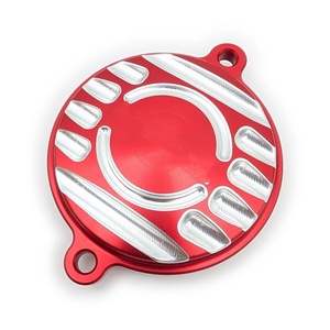 Anodized Nhôm & thép không gỉ <span class=keywords><strong>CNC</strong></span> tùy chỉnh các bộ phận công với dây EDM cho động cơ đầu bên Bìa ct125 - Product Image 1