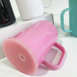 Tapas coloridas <span class=keywords><strong>Taza</strong></span> de vidrio de sublimación de 17oz con tapa de plástico de color <span class=keywords><strong>Taza</strong></span> de café de vidrio <span class=keywords><strong>sublimable</strong></span> de 17oz sin BPA con tapa colorida - Product Image 3