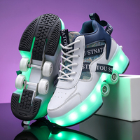 Nouveaux modèles de chaussures à roulettes pour enfants de haute qualité, quatre roues, baskets à roulettes, lumières LED, personnalisation en usine