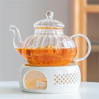 Bouilloire à vapeur tout-en-un personnalisée théière pour Noël théière en verre transparent avec infuseur et diffuseur