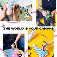 Posca PC-5m Acrylique Peinture Marqueur Lot de 8 Medium Set avec Embouts Réversibles pour Fournitures d'Art Tissu Peinture Tissu Marqueurs Peinture Stylo
