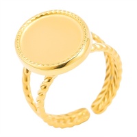 Bague ajustable unie en acier inoxydable, vierge, pour bijoux féminins, avec médaillon ovale géométrique, idéale comme cadeau