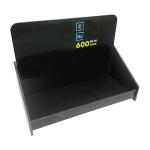 Bán buôn có thể gập lại PVC Standee nhựa truy cập hàng đầu hiển thị giá đen thuốc lá bền bước chủ đứng cho cửa hàng sử dụng - Product Image 2