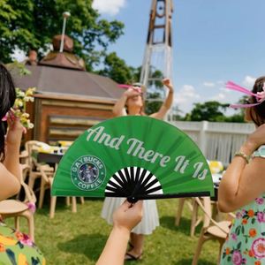 Abanico Plegable Personalizado de 33 cm con Diseño de Zeta Amicae Azul, Arte Folclórico, Halloween, Música, Baile, Dibujos Animados, Flores, Decoración del Hogar - Product Image 1