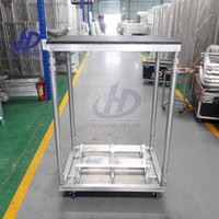 Carro de transporte de alta resistencia de aleación de aluminio con ruedas con freno para altavoces Line Array, para presentaciones profesionales en escenarios y estructuras de truss