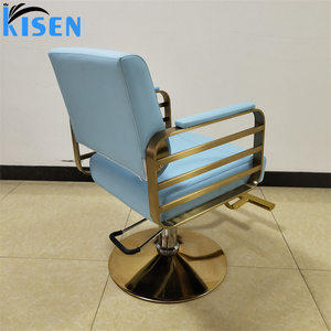 เก้าอี้ตัดผมเด็ก Kisen Luxury Beauty สีดำ รุ่น Barber พร้อมขาตั้งสีน้ำเงิน ระบบไฮดรอลิก สำหรับเฟอร์นิเจอร์ร้านเสริมสวย - Product Image 6
