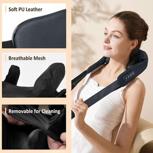 Masajeador de cuello eléctrico, masajeador de cuello y espalda Shiatsu silencioso de tejido profundo 4D con calor para relajar los músculos, uso en el hogar, la Oficina y el coche - Product Image 6