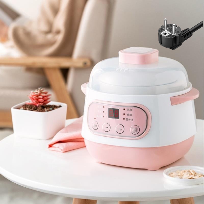 Pink electric slow cooker [European standard]
