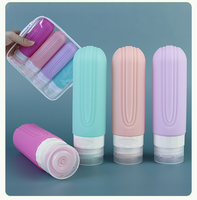 Ensemble de flacons de voyage de 100 ml, anti-fuite, rechargeables, accessoires de voyage, 4 en 1, ensembles de flacons de toilette de luxe en silicone