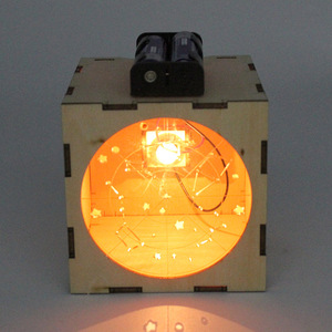 Lampe projecteur étoile en bois pour enfants, modèle de jouet d'expérimentation scientifique et physique avec compartiment à piles - Product Image 3