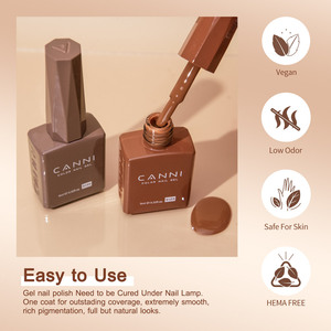 เจลทาเล็บ <span class=keywords><strong>CANNI</strong></span> รุ่นใหม่ล่าสุดปี 2026 ขนาด 9 มล. 192 สี สำหรับตกแต่งเล็บ ปราศจากสาร Hema/TPO เจลทาเล็บแบบฝรั่งเศส เจลวานิชเคลือบเงา - Product Image 3