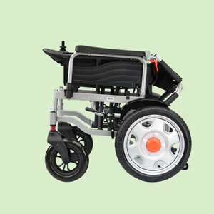 Silla de ruedas eléctrica, compacta, ligera, motorizada, plegable, para adultos, resistente, todo terreno, transporte, andador de viaje, andador - Product Image 3