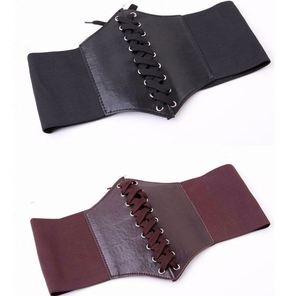 Ceintures larges en similicuir pour femme, ceintures amincissantes en cuir PU, ceintures élastiques pour la taille - Product Image 1