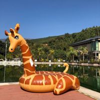 Jouet gonflable amusant en forme de girafe pour la plage, la piscine, les fêtes, en PVC, 190x150x160cm, certifié CE