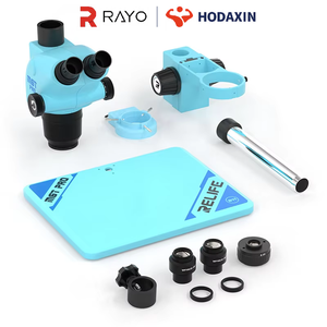 Microscopio Estéreo Trinocular HD RELIFE RL-M6T Pro-B11 con Zoom Continuo de 6.5X-65X, Multicolor Opcional para Reparación de PCB - Product Image 2